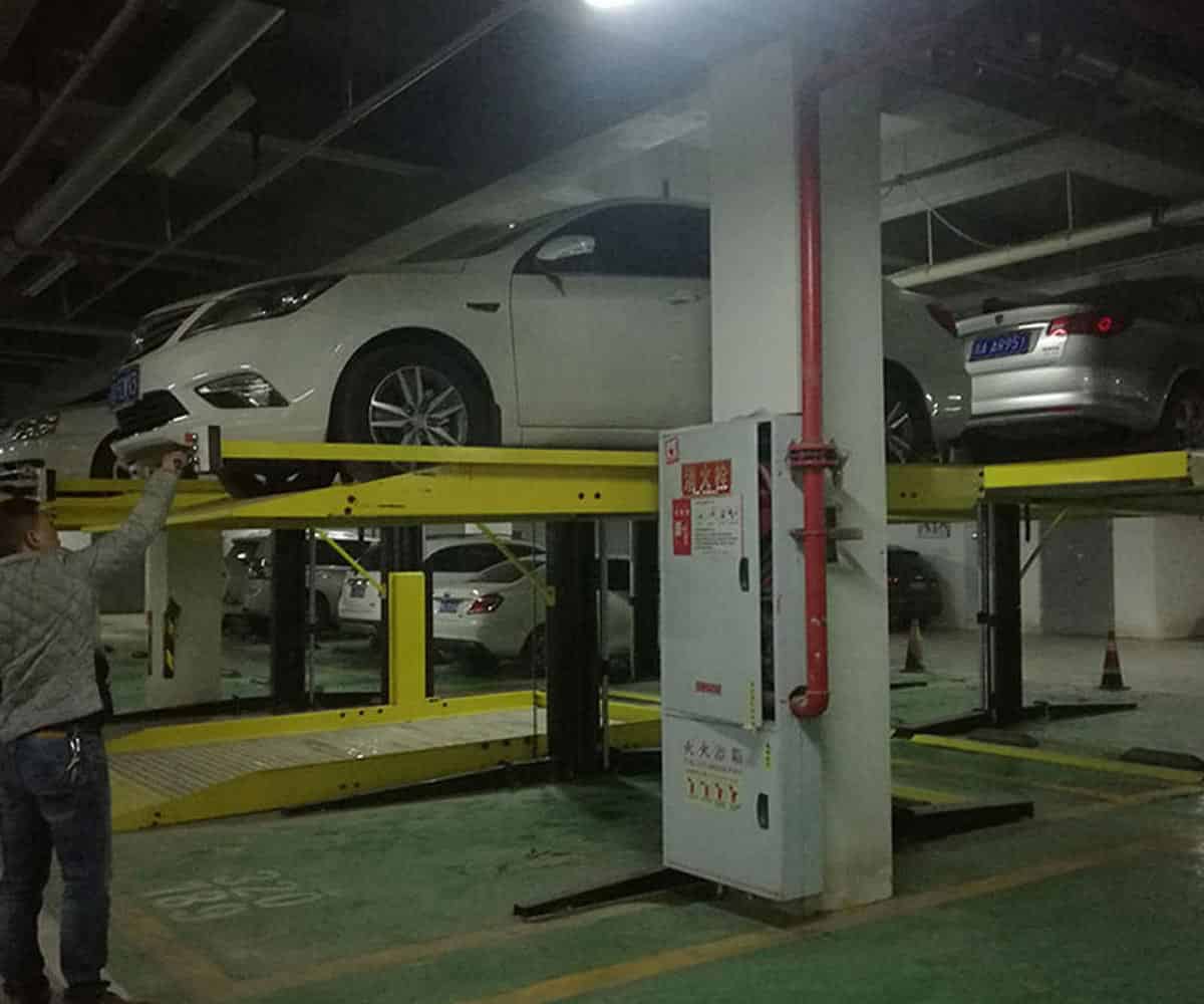 二層簡易升降類立體停車位安裝